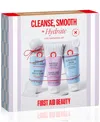 First Aid Beauty 3-pc. Cleanse, Smooth + Hydrate Mini Bestsellers Set In Transparent