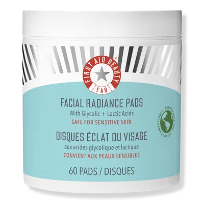 First Aid Beauty Facial Radiance Pads With Glycolic + Lactic Acids - 60 Ct