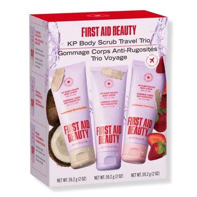 First Aid Beauty Kp Body Scrub Discovery Travel Trio In Transparent