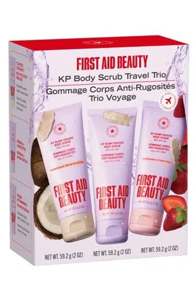 First Aid Beauty Kp Body Scrub Travel Trio Set In Transparent
