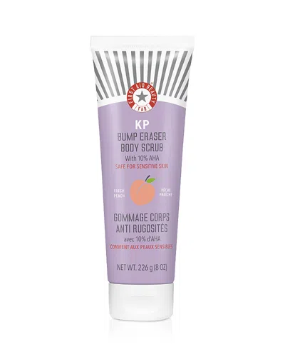 First Aid Beauty Kp Bump Eraser Body Scrub With 10% Aha - Body Exfoliant For Keratosis Pilaris Peach 8 oz / 236.5 ml