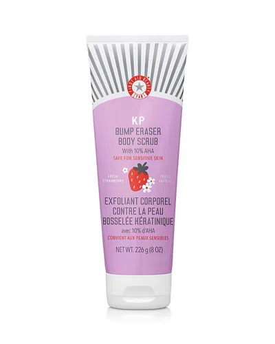 First Aid Beauty Kp Bump Eraser Body Scrub With 10% Aha Body Exfoliant For Keratosis Pilaris - Strawberry 8 Oz. In White