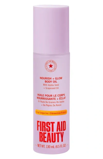 First Aid Beauty Nourish + Glow Body Oil In Transparent