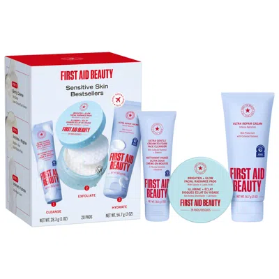 First Aid Beauty Sensitive Skin Bestsellers Travel Set In Blue