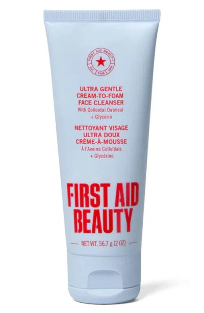 First Aid Beauty Ultra Gentle Cream To Foam Cleanser With Colloidal Oatmeal + Glycerin In Transparent