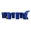 First Gear 1 By 34 Scale Plastic Collectible Blue Trash Carts - Set Of 6