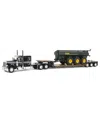First Gear 1/64 Black Peterbilt W/ Fontaine Renegade Lowboy & Husky Manure Spreader - Ages 5-7