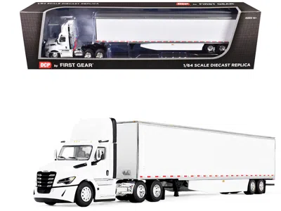 First Gear Freightliner 5th Gen Cascadia Day Cab & 53' Utility Trailer White 1/64 Diecast Model Dcp/ In Multi