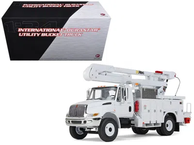 First Gear International Durastar Utility Bucket Truck "altec" White 1/34 Diecast Model By
