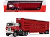 First Gear International Transtar Coe And 45' Wilson Vintage Livestock Trailer "koppes Truck Line" Red And Whit In Red