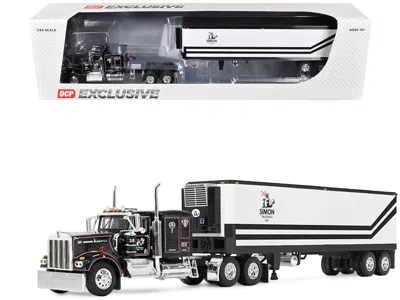 First Gear Kenworth W900a With 60" Flat Top Sleeper And 40' Vintage Trailer With Reefer "dick Simon Trucking" B