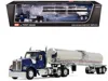 First Gear Kenworth W990 Day Cab With Walker Food Grade Tank Trailer Viper Blue 1/64 Diecast Model By Dcp/first In Blue
