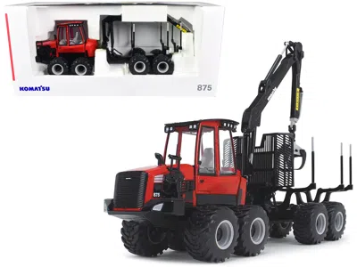 First Gear Komatsu 875.1 Forwarder Red And Black 1/32 Diecast Model By