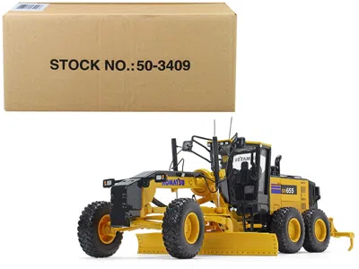 First Gear Komatsu Gd655-6 Motor Grader With Ripper 1/50 Diecast Model By