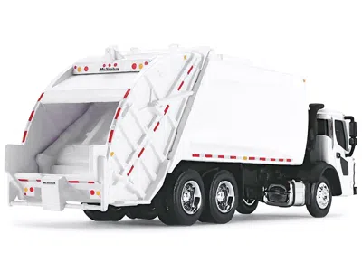 First Gear Mack Lr With Mcneilus Rear Load Refuse Body White 1/87 (ho) Diecast Model By