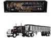 First Gear Mack Super-liner With 60" Flat Top Sleeper And East End Dump Trailer Black 1/64 Diecast Model By Dcp In Black