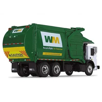 First Gear Mack Terrapro Refuse Garbage Truck With Front Loader Waste Management 1-87 Ho Diecast Model White &