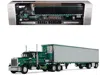 First Gear Peterbilt 359 With 60" Vintage Sleeper And 53' Utility Trailer With Reefer "hardwick Motor Freight"  In Multi