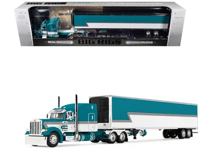 First Gear Peterbilt 379 With 63" Mid-roof Sleeper And 53' Utility Trailer With Reefer "tway Rose Transport" Te