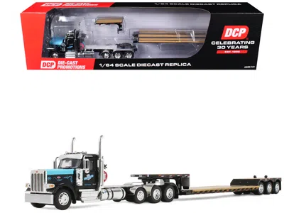 First Gear Peterbilt 589 Day Cab And Fontaine Renegade Lxt40 Lowboy Trailer With Fliptail "cappello Heavy Trans In Multi