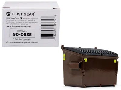 First Gear Refuse Trash Bin Brown 1/34 Diecast Model By