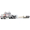 First Gear Western Star 4900 With 36 Vintage Flat Top Sleeper & Rogers Vintage Lowboy Trailer White With Graphi