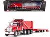 First Gear Western Star 49x Truck With Ox Bodies Dump & Beaver Tail Trailer Viper Red 1/64 Diecast Model By Dcp In Red