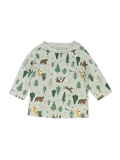 Pre-owned First Impressions Babies' 3/4 Sleeve T-shirt In Green