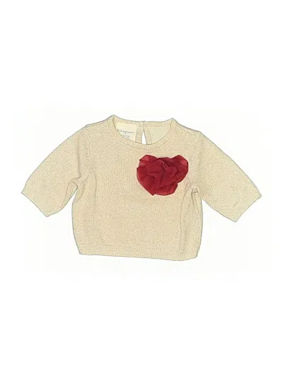 Pre-owned First Impressions Babies' 3/4 Sleeve Top Gold Sweetheart Neckline Tops