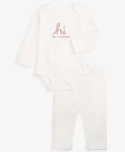 First Impressions Baby 0m-24m Hi Bodysuit & Pants, 2-piece Set, Macy's Exclusive In White