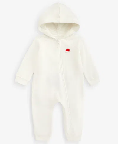 First Impressions Baby 0m-24m Hooded Santa Baby Coverall, Macy's Exclusive In White