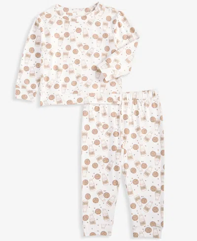 First Impressions Baby 0m-24m Milk-and-cookies-print Sweatshirt And Sweatpants, 2-piece Set, Macy's Exclusive In Multi