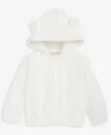 First Impressions Baby Bear-ear Hooded Faux-sherpa Jacket, Macy's Exclusive In White