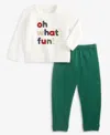 First Impressions Baby Boys (0-24) 2-pc. Oh What Fun Sweater & Pants Set, Macy's Exclusive In Multi