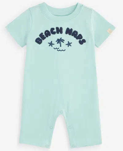 First Impressions Baby Boys' 0m-24m Beach Naps Cotton Sunsuit, Macy's Exclusive In Blue
