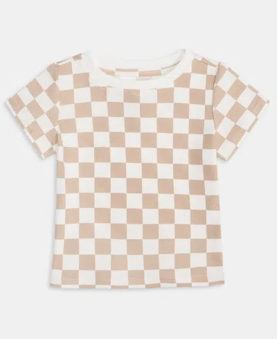 First Impressions Baby Boys' 3m-24m Mix And Match Checkerboard T-shirt, Macy's Exclusive In Brown