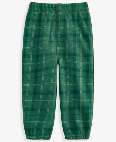 First Impressions Baby Boys' 3m-24m Mix & Match Plaid Fleece Jogger Pants, Macy's Exclusive In Multi