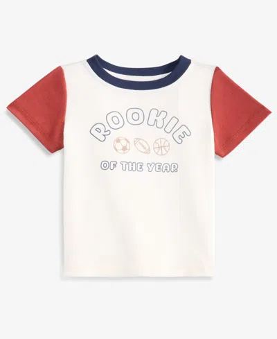 First Impressions Kids' Baby Boys' 3m-24m Mix & Match Short-sleeve Rookie Of The Year T-shirt, Macy's Exclusive In Blue