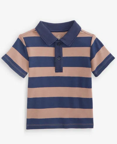 First Impressions Baby Boys' 3m-24m Mix & Match Short-sleeve Rugby-stripe Polo T-shirt, Macy's Exclusive In Black