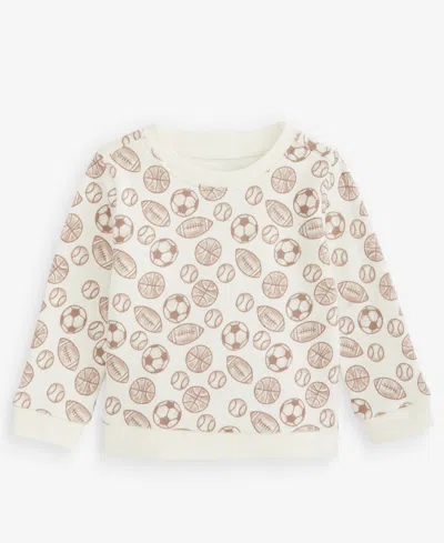 First Impressions Baby Boys' 3m-24m Mix & Match Sports-print Sweatshirt, Macy's Exclusive In Brown