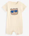 First Impressions Baby Boys Bear Glasses Sunsuit, Macy's Exclusive In White