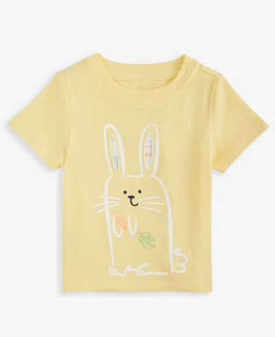 First Impressions Baby Boys Big Bunny Graphic T-shirt, Exclusively At Macy's In Banana Whi