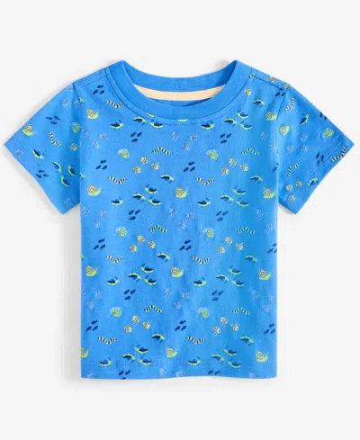 First Impressions Baby Boys Bug Friends Printed T-shirt, Exclusively At Macy's In Blue Bay