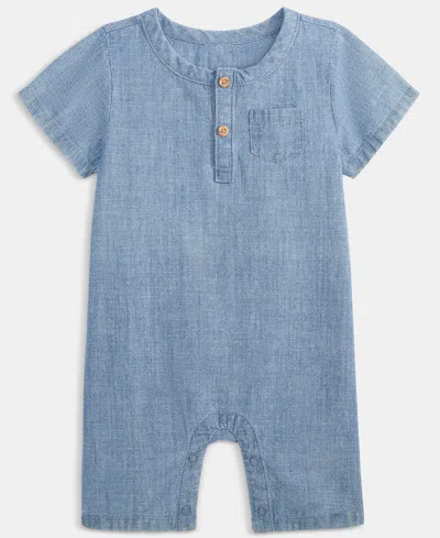 First Impressions Baby Boys' Chambray Sunsuit, Macy's Exclusive In Blue