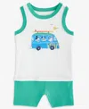 First Impressions Baby Boys Dog Graphic Colorblocked Sunsuit, Exclusively At Macy's