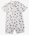First Impressions Baby Boys Football-print Collared Sunsuit, Macy's Exclusive In Multi