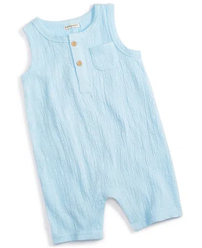 First Impressions Baby Boys Gauze Sunsuit, Created For Macy's In Oasis Blue