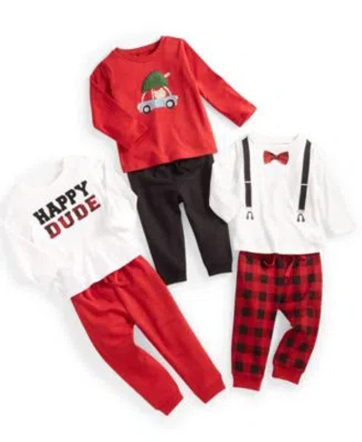 First Impressions Baby Boys Holiday Shirts Jogger Pants Exclusively At Macys In Multi