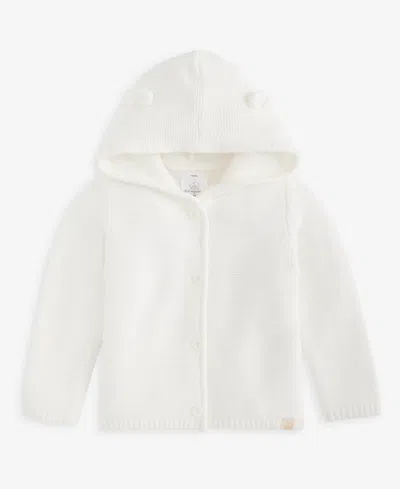 First Impressions Baby Boys' Hooded Sweater-knit Cotton Cardigan, Macy's Exclusive In White