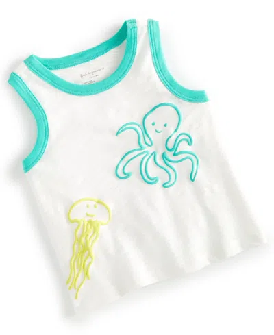 First Impressions Baby Boys Jelling Graphic Tank Top, Created For Macy's In Angel White